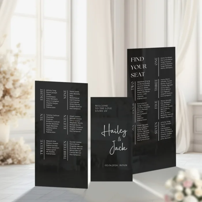 Acrylic Wedding Signs Bundle Set