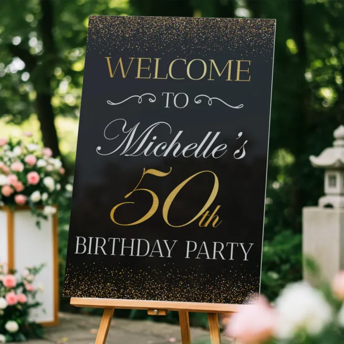 50th Birthday Welcome Sign - Image 3