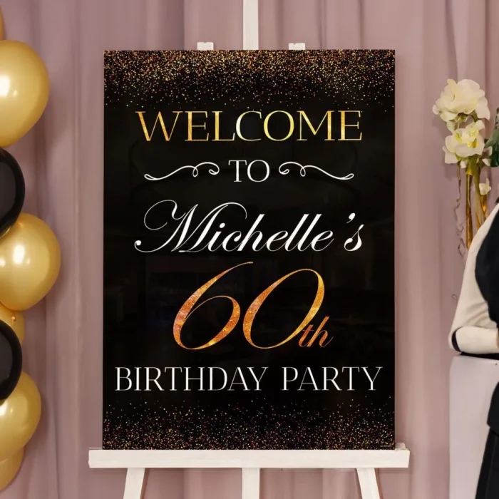 Welcome Sign for 60th Birthday Party