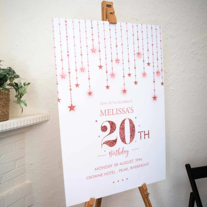 Personalized Birthday Party Welcome Sign – Custom Foam Board Display - Image 3