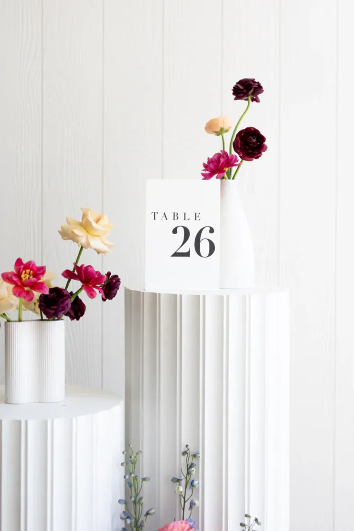 White Acrylic with Black Printed Numbers - Image 3