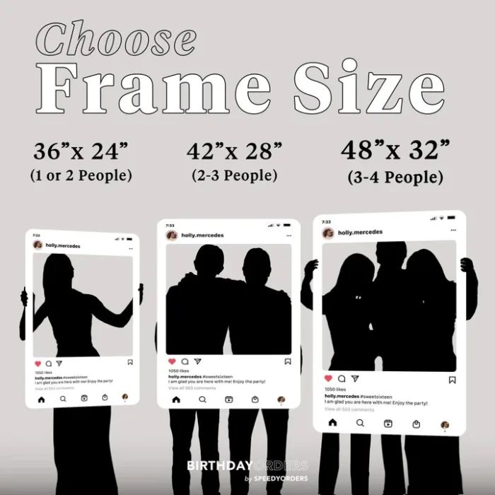 Custom IG Frame, Social Media Photo Booth Prop - Image 3