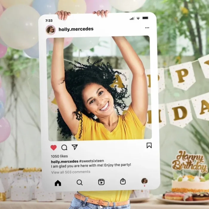 Custom IG Frame, Social Media Photo Booth Prop