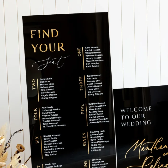 Wedding Signs Bundle - Black Seating Chart - Image 3