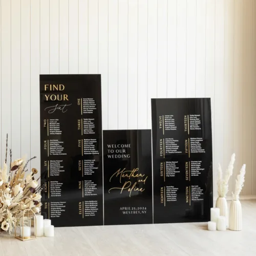 Wedding Signs Bundle - Black Seating Chart