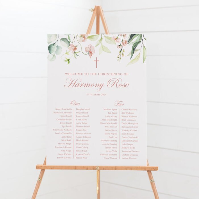 Harmony - Baptism Seating Chart