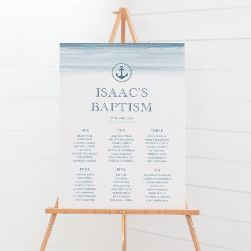 Isaac - Baptism Seating Chart