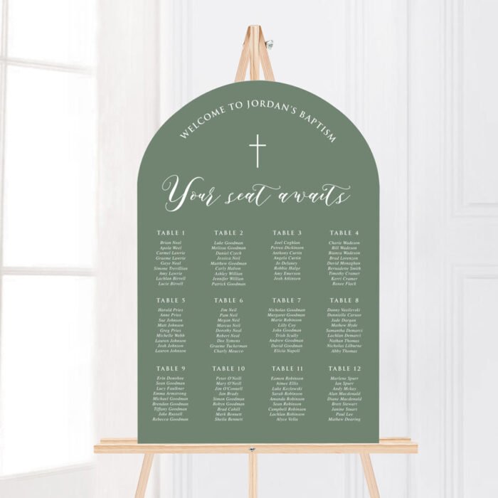Jordan - Baptism Seating Chart 2