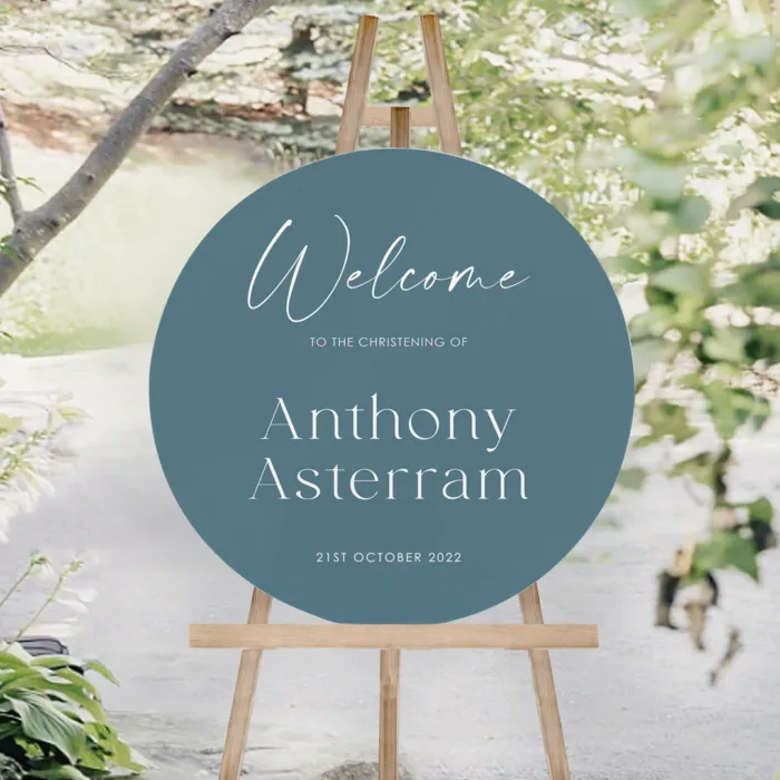 Boys Baptism Welcome Signs