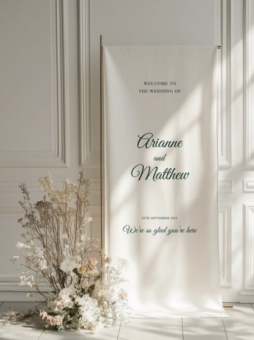 Timeless Fabric Welcome Sign