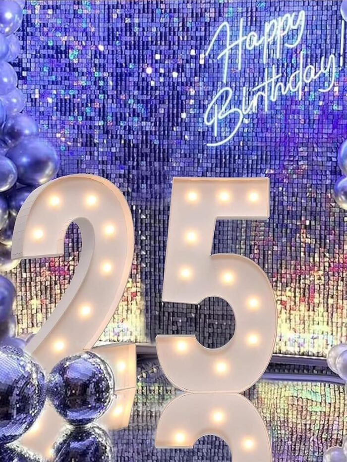 Elegant 4ft LED Light-Up Numbers - Image 2