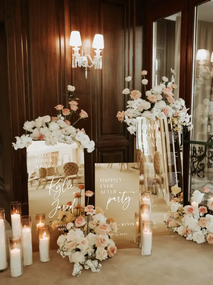 Ultimate Luxury Set of 3 Gold Mirror Wedding Signs Bundle - Image 2