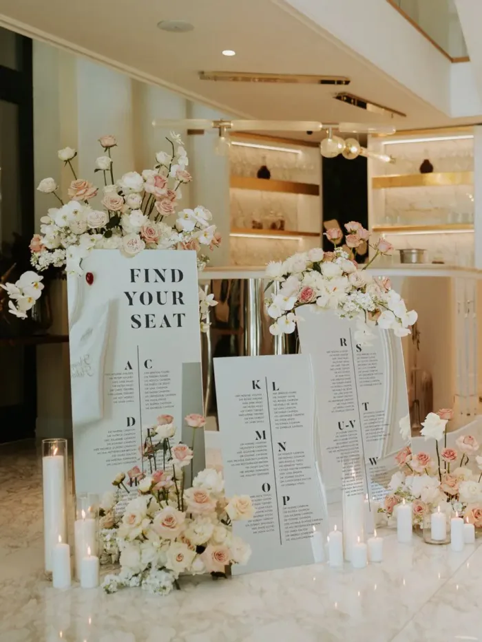 Luxury Silver Mirror Acrylic Wedding Sign Rental - Bundle or Individual - Image 3
