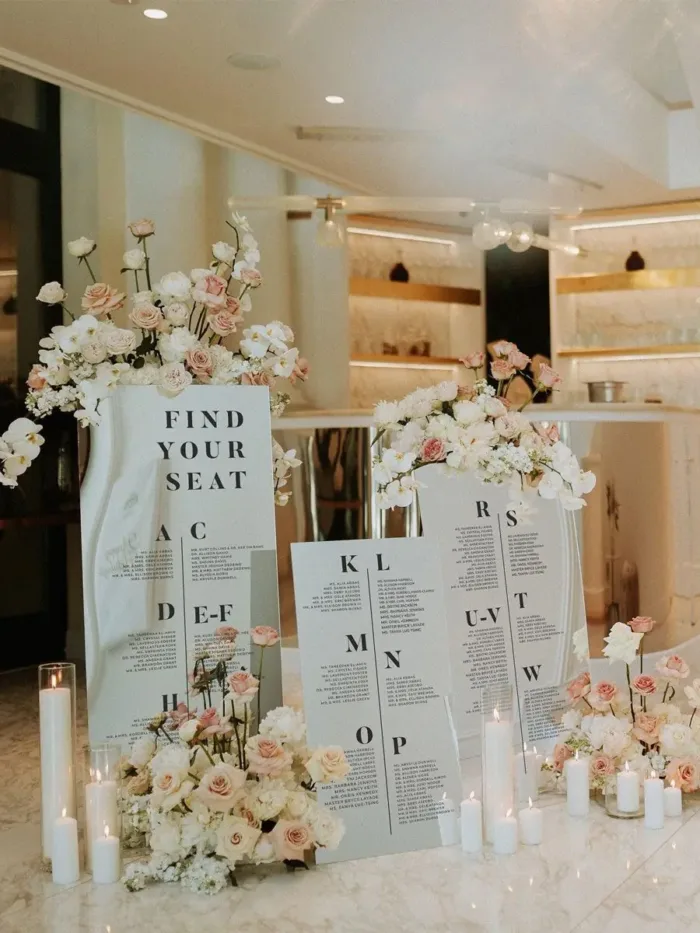 Luxury Silver Mirror Acrylic Wedding Sign Rental - Bundle or Individual